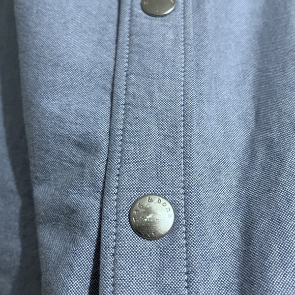 Rag & Bone Chambray Oversized Button Up Lightweight Shirt Jacket - Picture 7 of 14